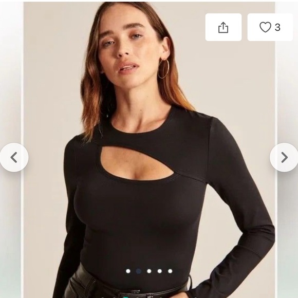 Abercrombie Women's Long-Sleeve Cutout Crew Bodysuit - Picture 13 of 14